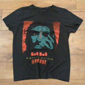Marilyn Manson Adult Small Shirt Era Cross Goth Emo Rebel Scream Red Black